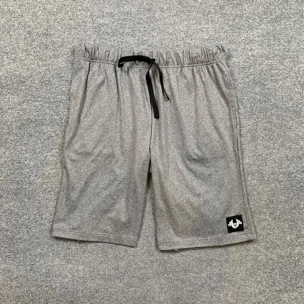True Religion Shorts Mens M Medium Gray Loungewear Relax Drawstring Stretch